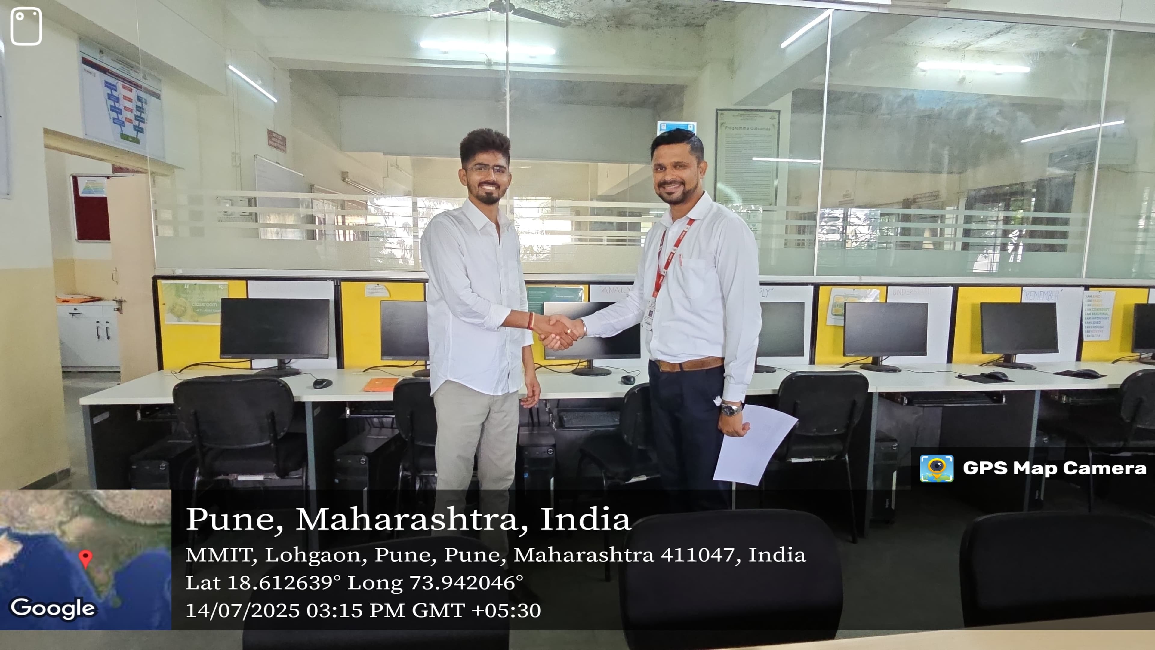 Partnership handshake moment.